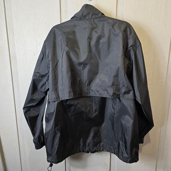 Tommy Hilfiger Windbreaker Jacket Men Large Black Gray Full Zip - Picture 5 of 8